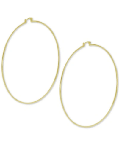 Shop Essentials And Now This Large Wire Extra Large Hoop In Silver Plate Earrings In Gold
