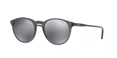 Shop Polo Ralph Lauren Man Sunglasses Ph4110 In Grey Mirror Flash
