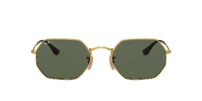 Ray Ban Ray-ban Sunglasses, Rb3556n Octagonal Flat Lenses In Green Classic G-15