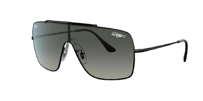 Ray Ban Wings Ii Sunglasses Black Frame Grey Lenses 01-35 In Grey-black