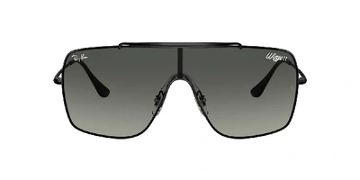 Ray Ban Wings Ii Sunglasses Black Frame Grey Lenses 01-35 In Grey-black