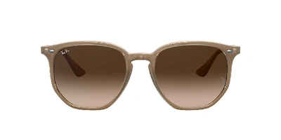 Ray Ban Sunglasses Unisex Rb4306 - Beige Frame Brown Lenses 54-19 In Brown