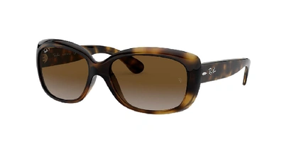 Ray Ban Jackie Ohh 58mm Polarized Sunglasses In Polarized Brown Gradient