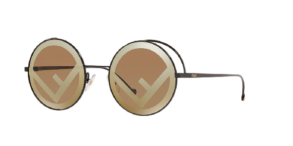 fendi black round sunglasses