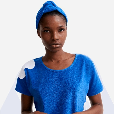 Shop Vilebrequin Women Headband In Terry In Blue