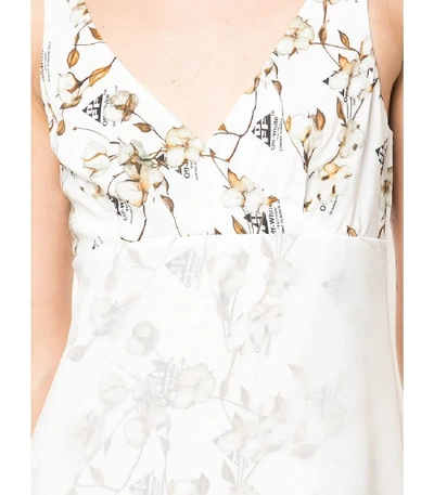 Shop Off-white Layered Floral Chiffon Slip Dress In White