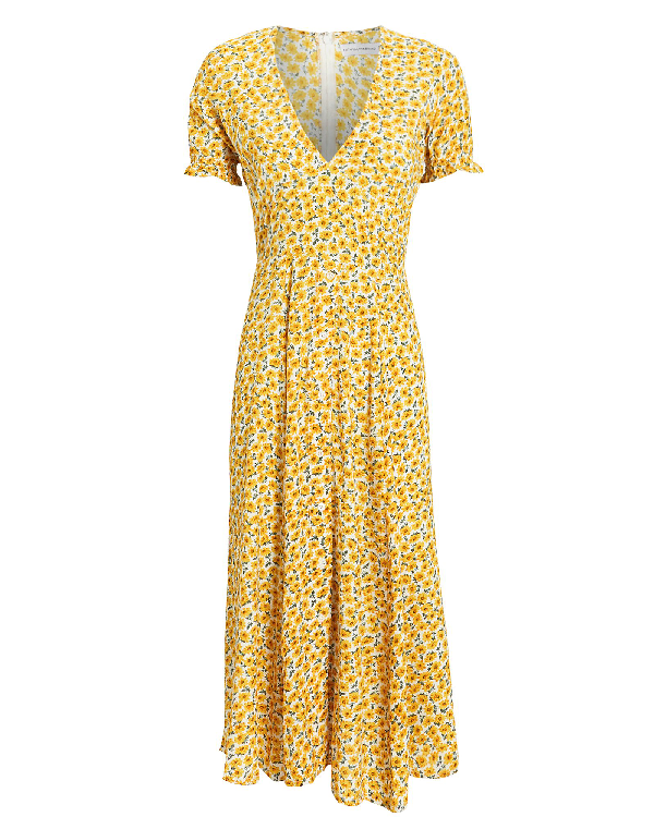 faithfull ari floral midi dress