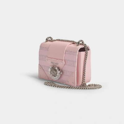 Shop Balmain | Ring Box Baby Bag In Pink Coated Canvas