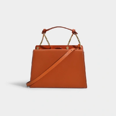 Shop Danse Lente Phoebe Bis Bag In Toffee And Tan Croc Embossed Lea In Brown