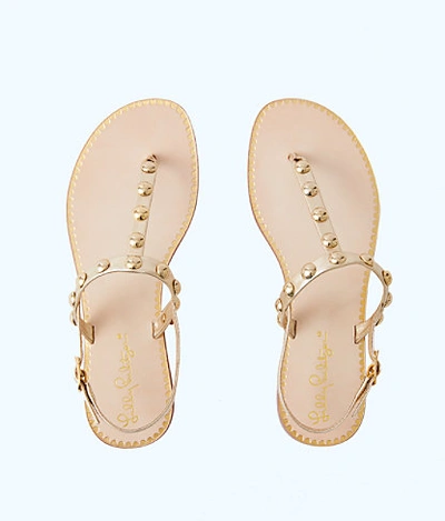 Shop Lilly Pulitzer Rita Studded Sandal In Gold Metallic