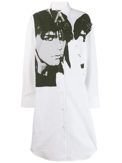 Shop Calvin Klein 205w39nyc David Bowie Shirt Dress - White