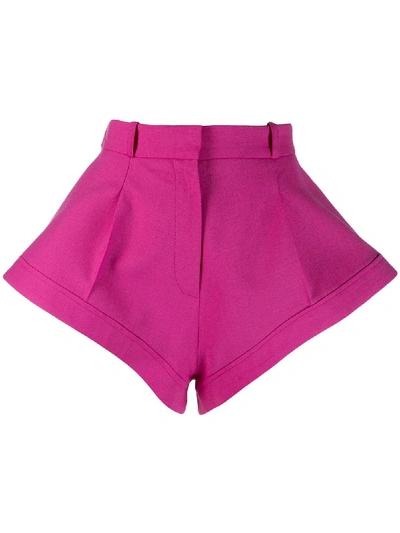 Shop Jacquemus Flare Tailored Shorts - Pink