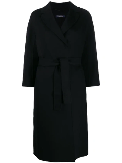 Max Mara 's  Belted Duster Coat - Black In Black