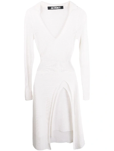 Shop Jacquemus Sheer Constructed Dress - White