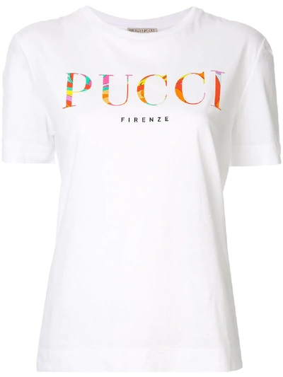 Shop Emilio Pucci Logo T-shirt - White
