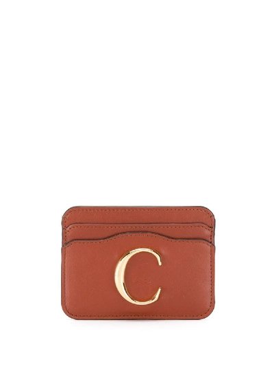 Shop Chloé C Cardholder In Brown