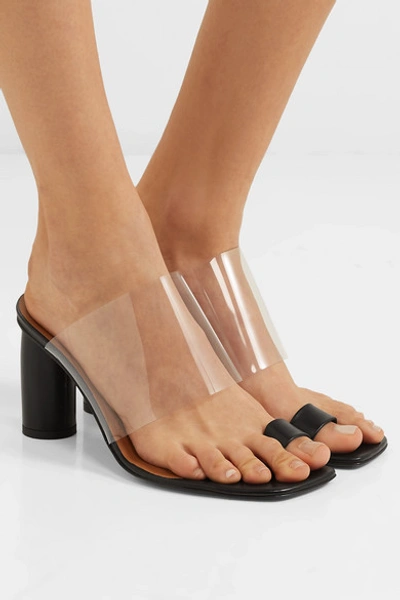 Shop Neous Chost Leather And Pvc Sandals In Black