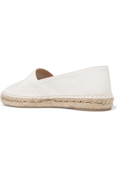 Shop Rag & Bone Edie Collapsible-heel Logo-embossed Leather Espadrilles In White