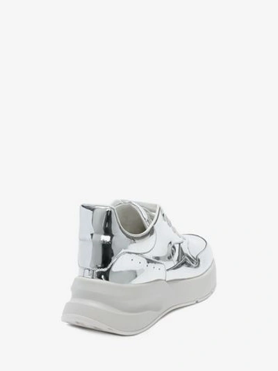 Shop Alexander Mcqueen Oversized Runner In Platinum