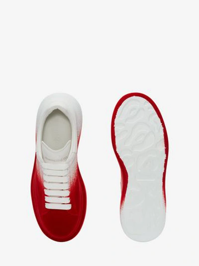 Shop Alexander Mcqueen Oversized Sneaker In Optic White/lust Red