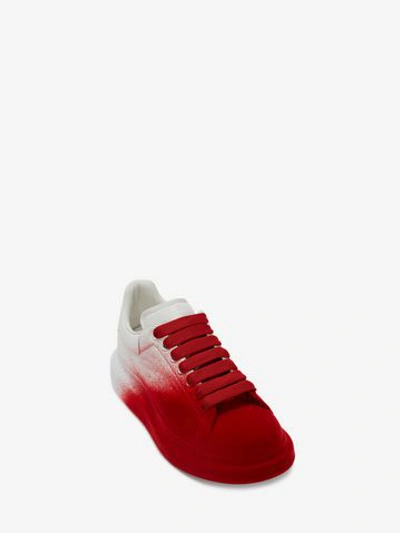Shop Alexander Mcqueen Oversized Sneaker In Optic White/lust Red