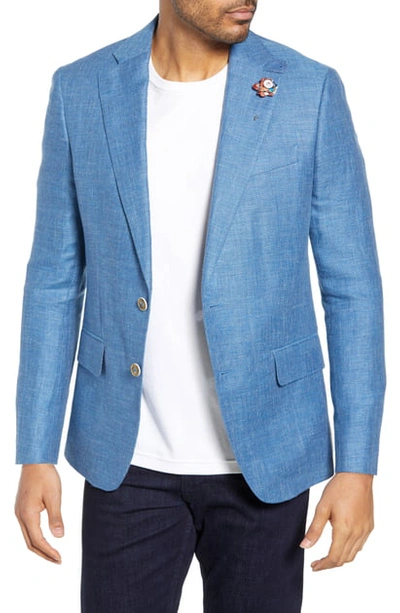 Shop Robert Graham Leland Regular Fit Linen & Cotton Sport Coat In Blue