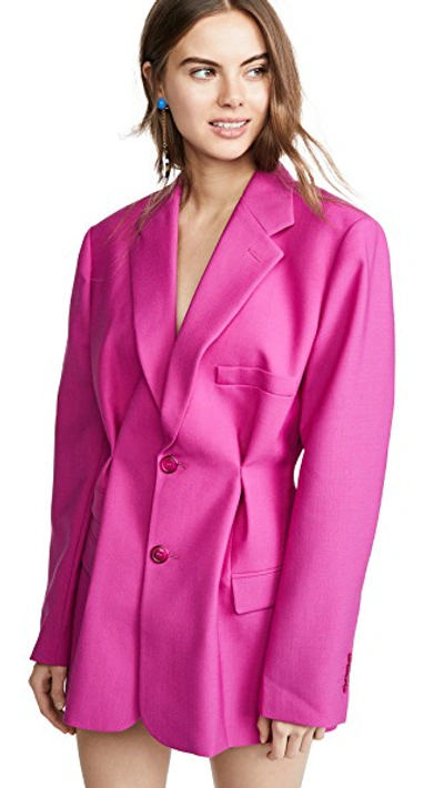 Shop Jacquemus La Veste Raffaella Blazer In Pink