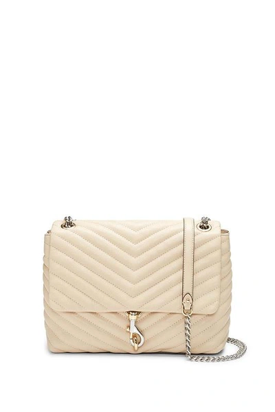 Shop Rebecca Minkoff Edie Flap Shoulder Bag In Clay