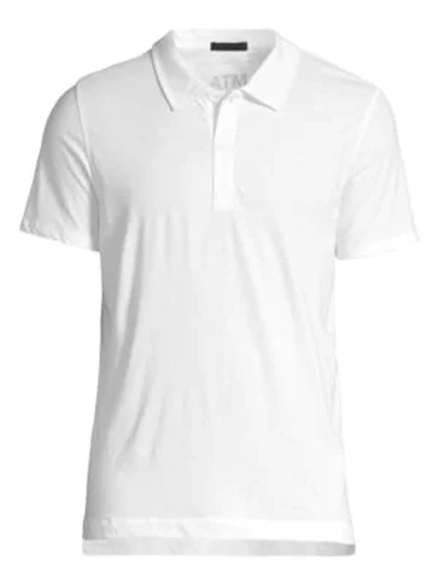 Shop Atm Anthony Thomas Melillo Classic Fit Polo In White