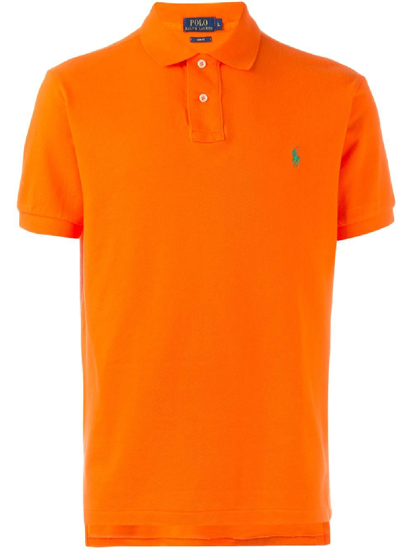 Ralph Lauren Orange Cotton Polo Shirt | ModeSens