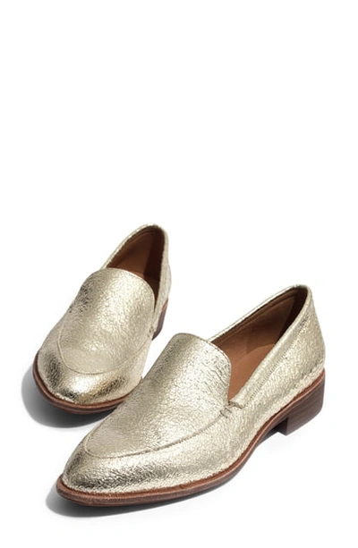 Shop Madewell The Frances Loafer In Light Gold Metallic
