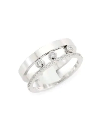 Shop Messika Move Romane Diamond & 18k White Gold Ring