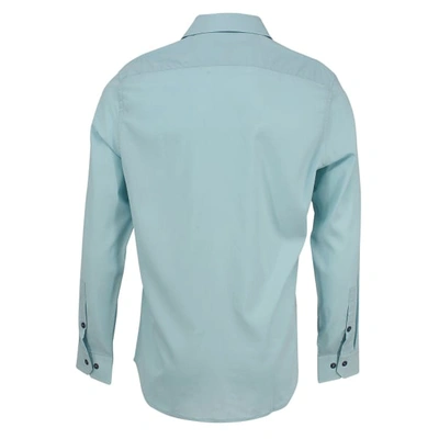 Shop Lords Of Harlech Joe Sandwashed Shirt In Aqua