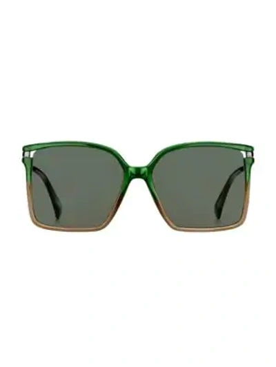 Shop Givenchy 57mm Square Sunglasses In Green