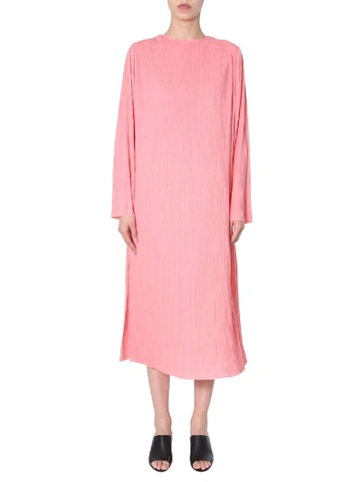 Shop Givenchy Pleated Shift Dress In Pink