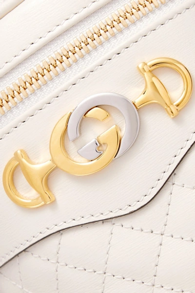 Shop Gucci Trapuntata Quilted Leather Belt Bag In White