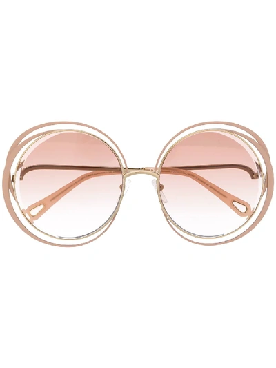 CHLOÉ EYEWEAR CARLINA SUNGLASSES - 大地色