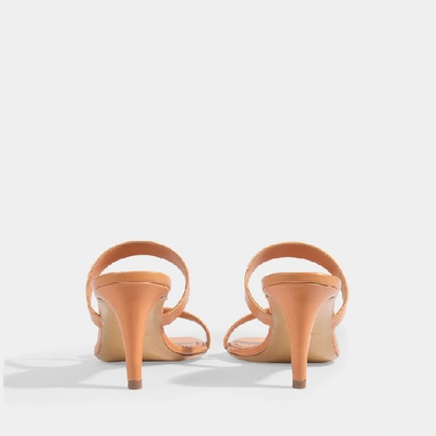 Shop Mansur Gavriel | Skinny Double Strap Mules In Cammello Vegetable Tanned Leather