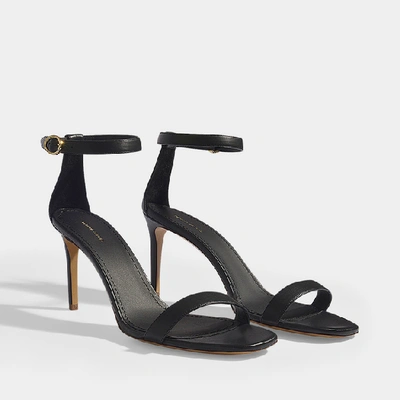 Mansur Gavriel Lamb 90mm Ankle Strap Sandal In Black ModeSens