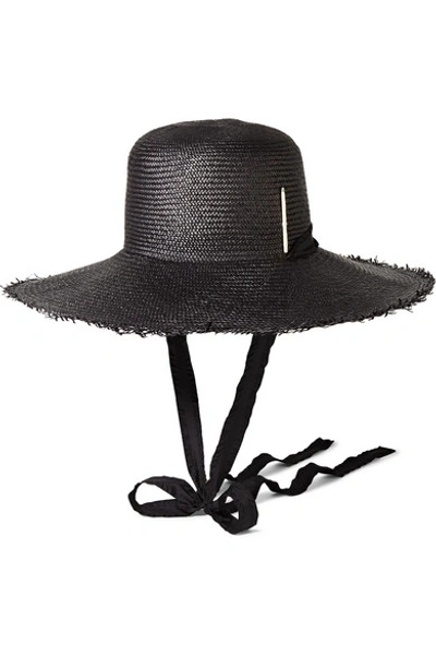 Shop Nick Fouquet Brock Collection Embellished Straw Hat In Black