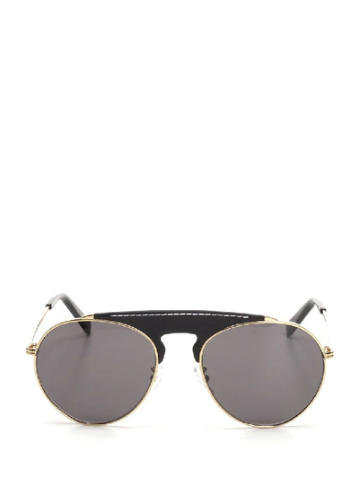 Shop Loewe Pilot Stitch Sunglasses In Black