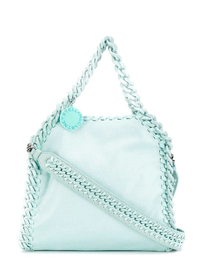 Shop Stella Mccartney Falabella Mini Tote Bag In Blue