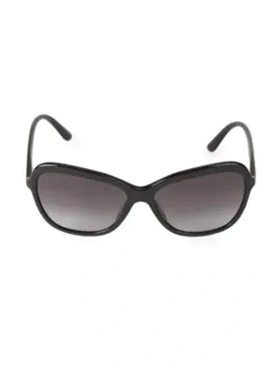 Shop Dolce & Gabbana 59mm Gradient Oval Sunglasses In Black