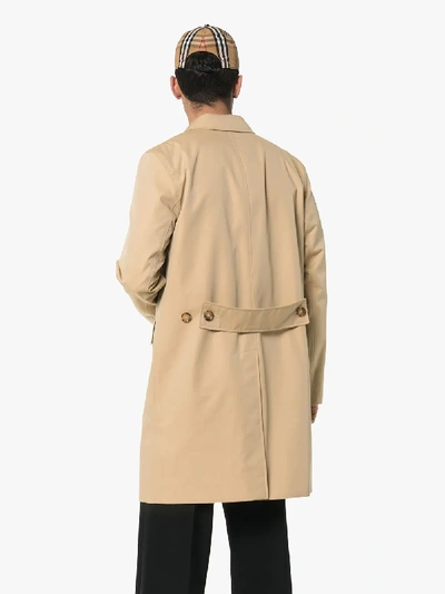 Shop Burberry Single-breasted Trench Coat In Brown