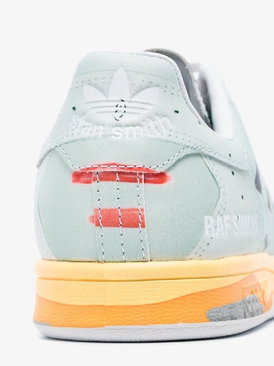 Shop Adidas Originals Adidas By Raf Simons White Stan Smith Printed Sneakers In Multicolour