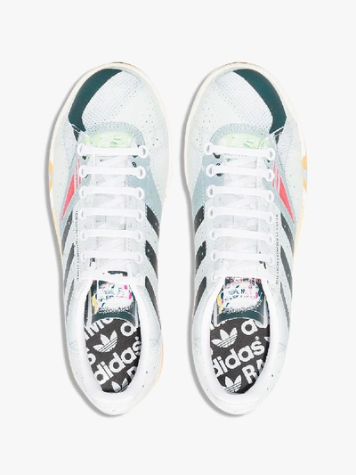 Shop Adidas Originals Adidas By Raf Simons White Stan Smith Printed Sneakers In Multicolour