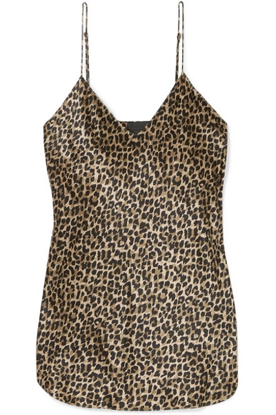 Shop Nili Lotan Isabella Leopard-print Silk-satin Camisole In Leopard Print