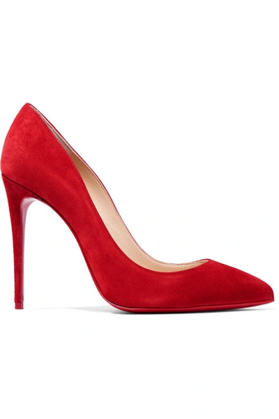 Shop Christian Louboutin Pigalle Follies 100 Suede Pumps In Red