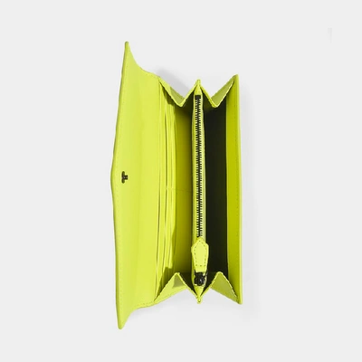 Shop Off-white Long Wallet In Neon Yellow Calfskin