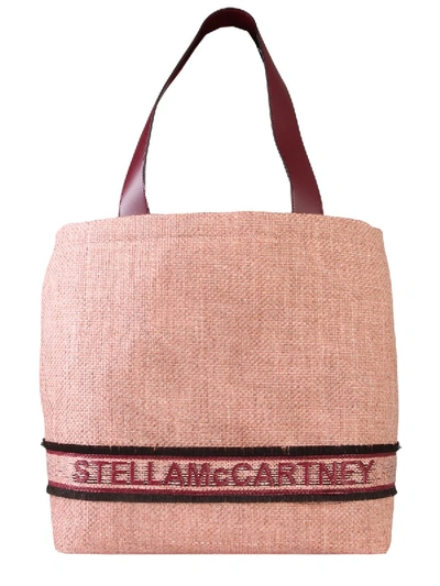 Shop Stella Mccartney Logo Panel Tote Bag In Pink